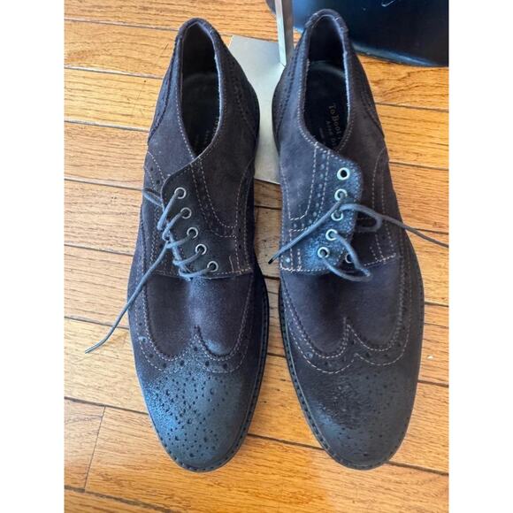 TO BOOTS NEW YORK SUEDE BROGUE BROWN SHOES 8.5 (*sh9\\800 main image 4
